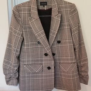 COPY - 1. State Ruched Glen Plaid Blazer